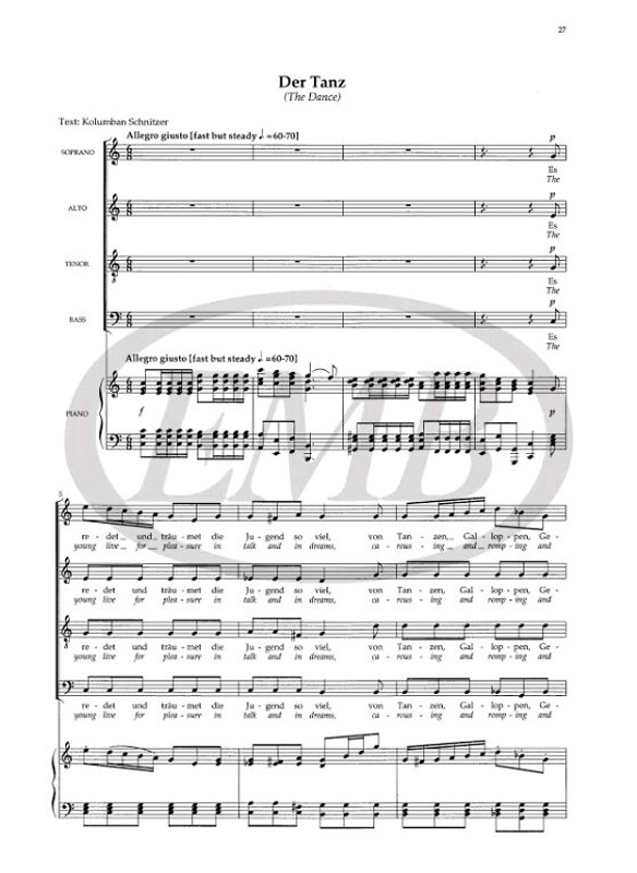 Schubert, Franz: Four Partsongs. SATB accompanied (CPS) / Faber Music