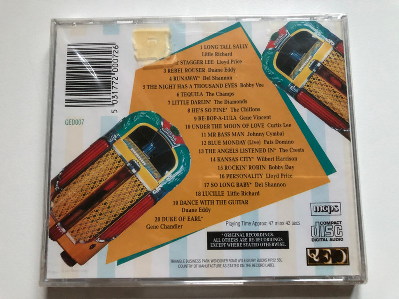 Rock Around The Jukebox / Featuring: Little Richard, Gene Vincent, Fats Domino, Del Shannon & Many More... / QED Audio CD / QED007 