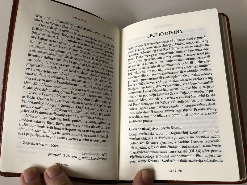 Psalmi / Psalms in Croatian language / Lectio Divina and introduction to the Book of Psalms / Brown, Leather Bound / Golden Edges / I. Saric / Verbum 2009 (9789532351798)