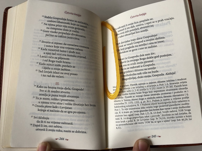 Psalmi / Psalms in Croatian language / Lectio Divina and introduction to the Book of Psalms / Brown, Leather Bound / Golden Edges / I. Saric / Verbum 2009 (9789532351798)