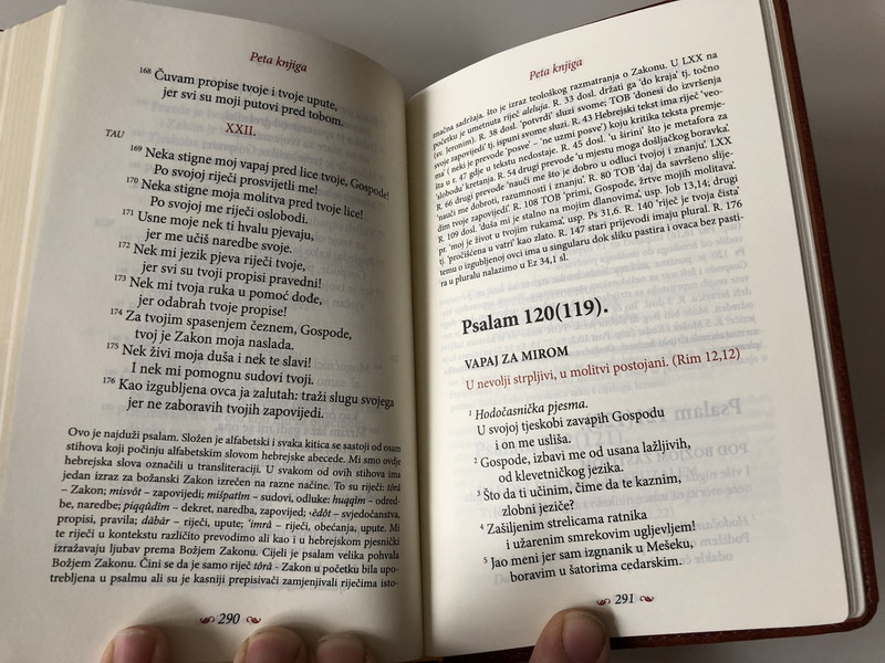 Psalmi / Psalms in Croatian language / Lectio Divina and introduction to the Book of Psalms / Brown, Leather Bound / Golden Edges / I. Saric / Verbum 2009 (9789532351798)
