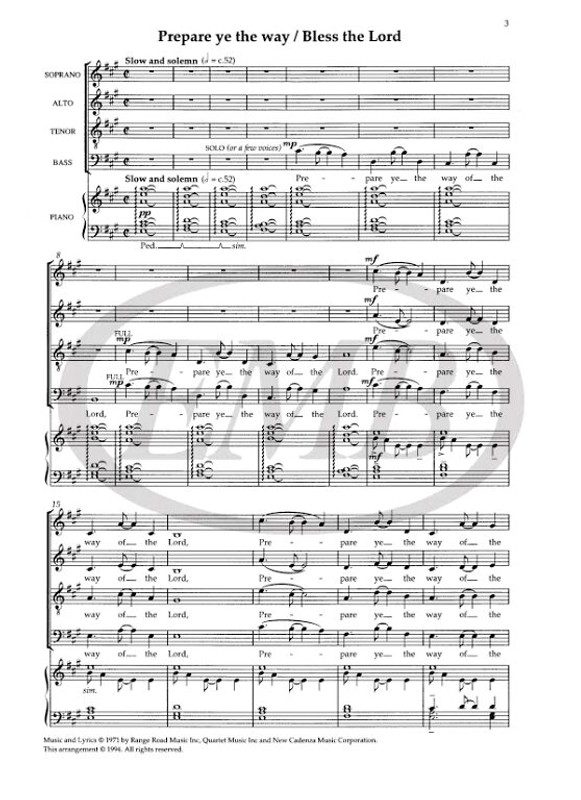 Schwartz, Stephen: Godspell and Children of Eden. SATB acc. / Faber Music