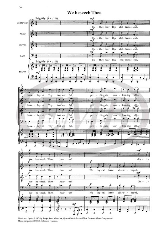 Schwartz, Stephen: Godspell and Children of Eden. SATB acc. / Faber Music