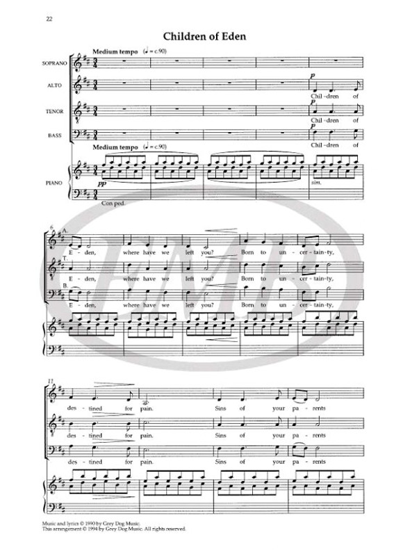 Schwartz, Stephen: Godspell and Children of Eden. SATB acc. / Faber Music