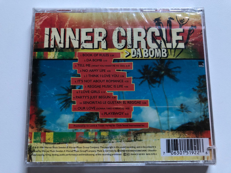Inner Circle – Da Bomb / 12 all new tracks incl. Smash Hit ''Da Bomb'' / WEA Audio CD 1996 / 0630-15192-2
