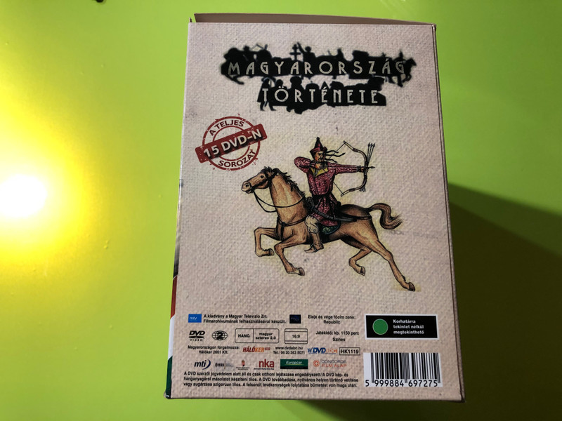 Magyarország története díszdobozos kiadás 15 DVD History of Hungary Documentary Film Series 1-46 Episodes (5999884697275)