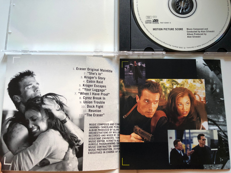 Schwarzenegger - Eraser (Motion Picture Score) - Music Composed And Conducted By Alan Silvestri / Atlantic Classics Audio CD 1996 / 7567-82957-2