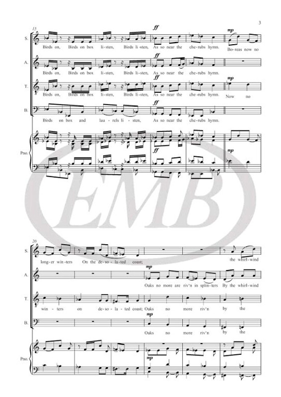 Woolrich, John: Spring in winter. SATB unacc FNCW / Faber Music