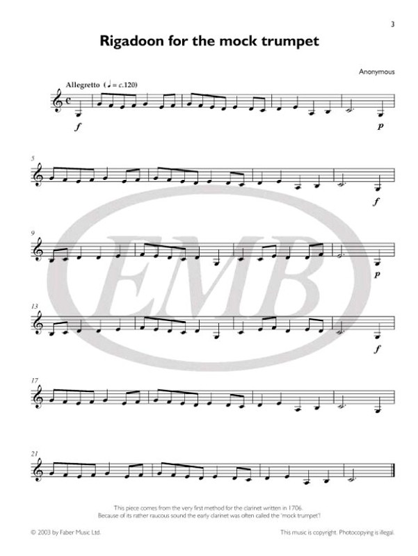 First Repertoire for Clarinet / Edited by Johnson, Emma, Harris, Paul / Faber Music