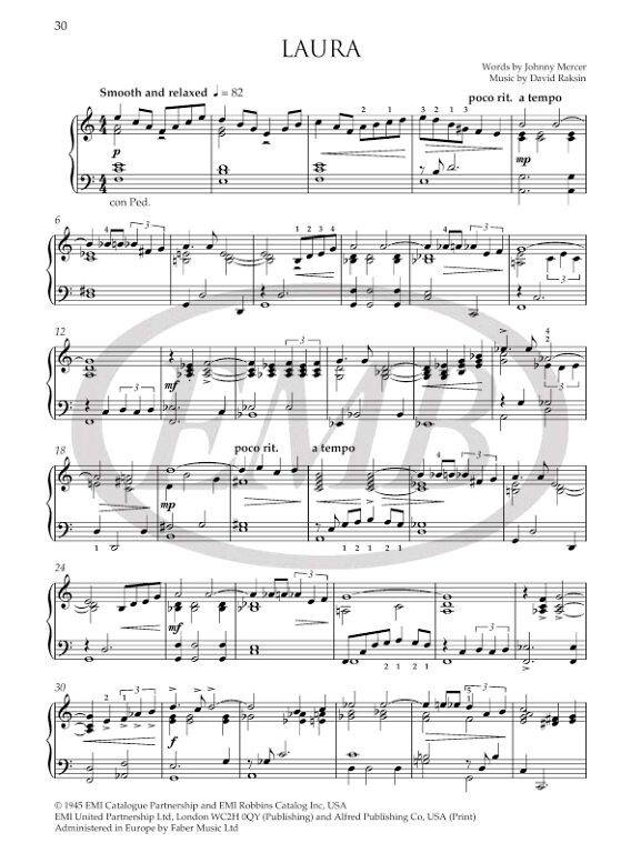 after hours jazz for piano solo volume 1 pf / Faber Music