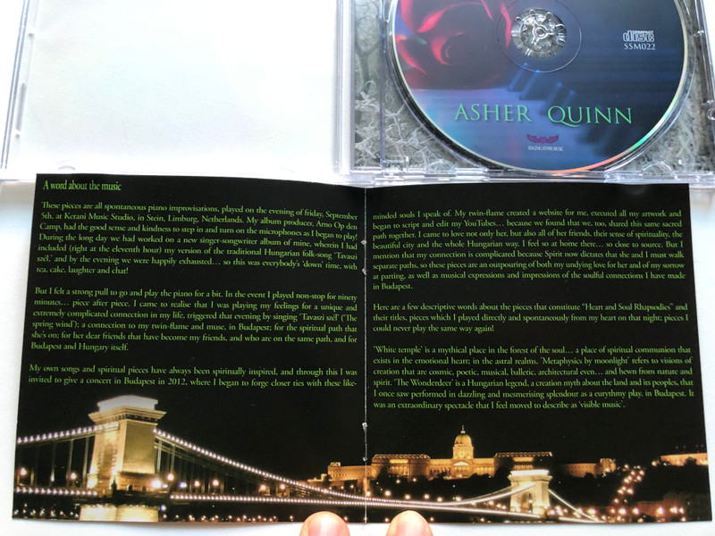 Asher Quinn - Heart And Soul Rhapsodies (improvised piano pieces) / Sziv Es Lelek Rapszodiak - zongoraimprovizaciok / Singing Stone Music Audio CD / SSM022