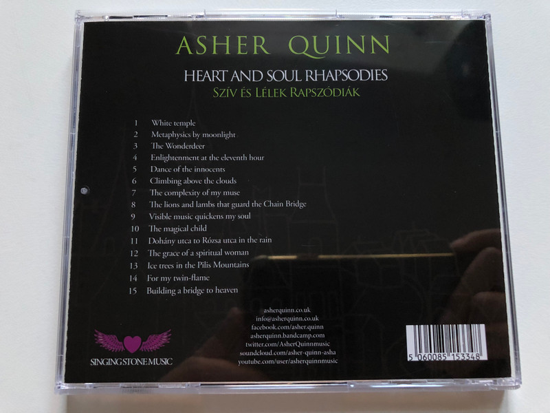Asher Quinn - Heart And Soul Rhapsodies (improvised piano pieces) / Sziv Es Lelek Rapszodiak - zongoraimprovizaciok / Singing Stone Music Audio CD / SSM022