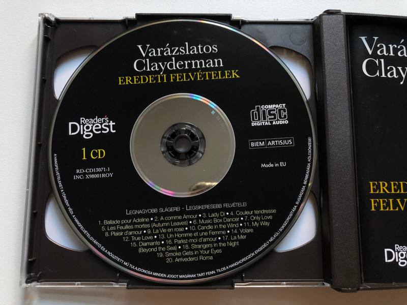 Varázslatos Clayderman - Eredeti Felvetelek / Reader's Digest 5x Audio CD 2013 / RD-CD13071-1-5 