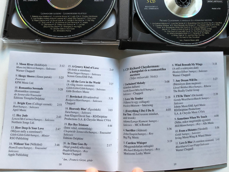 Varázslatos Clayderman - Eredeti Felvetelek / Reader's Digest 5x Audio CD 2013 / RD-CD13071-1-5 