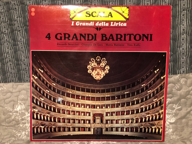 Riccardo Stracciari, Giuseppe De Luca (3), Mattia Battistini, Titta Ruffo – Quattro Grandi Baritoni  Scala  1967 LP VINYL SC 5019