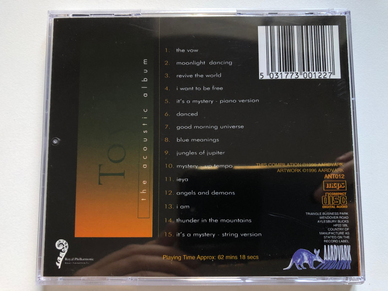The Acoustic Album / Featuring strings from the Royal Philharmonic Orchestra / Aardvark Audio CD 1996 / ANT012 (5031773001227)