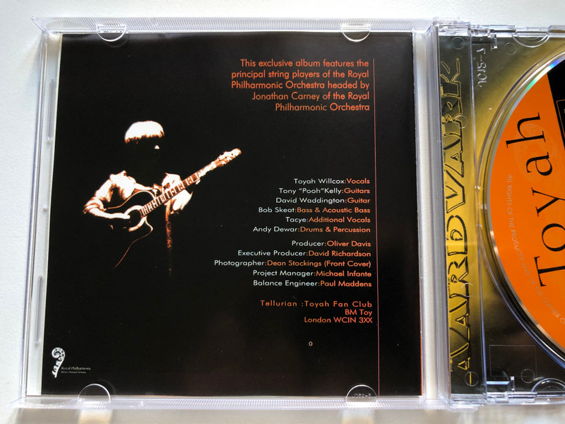 Toyah – The Acoustic Album / Featuring strings from the Royal Philharmonic Orchestra / Aardvark Audio CD 1996 / ANT012