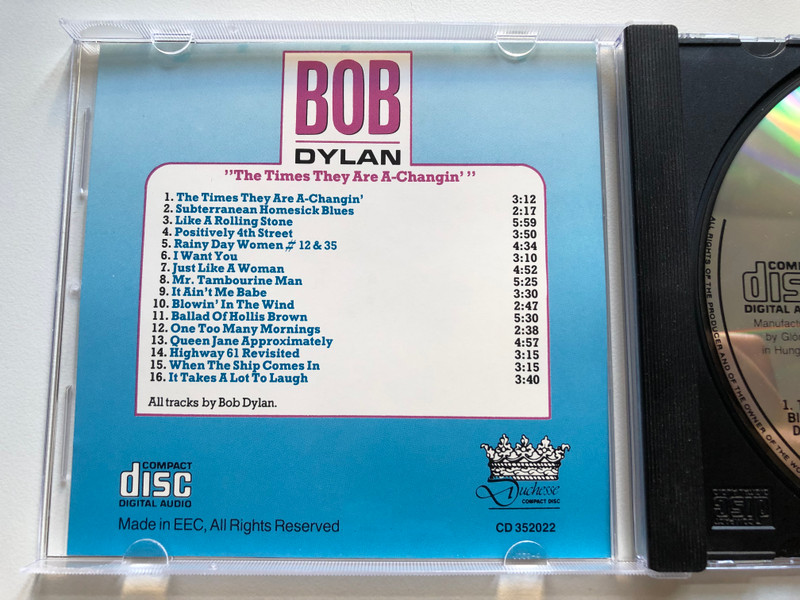Bob Dylan – ''The Times They Are A-Changin' '' / Duchesse Audio CD / CD 352022