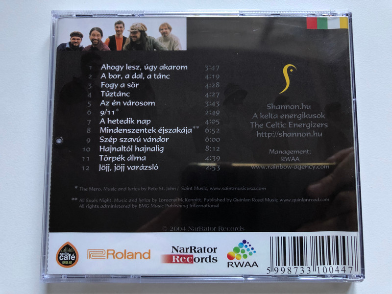 Shanon.hu - ahogy lesz / NarRator Records Audio CD 2004 / NRR044