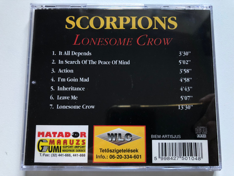 Scorpions – Lonesome Crow / Westline Audio CD / WL-104 (5998427501048)