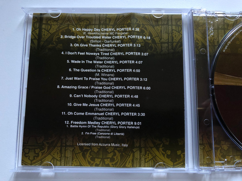 Gospel - Cheryl Porter - Greatest Hits / Oh Happy Day, Amazing Grace/Praise God, Bridge Over Troubled Water, Can't Nobody / Eurotrend Audio CD / CD 142.100