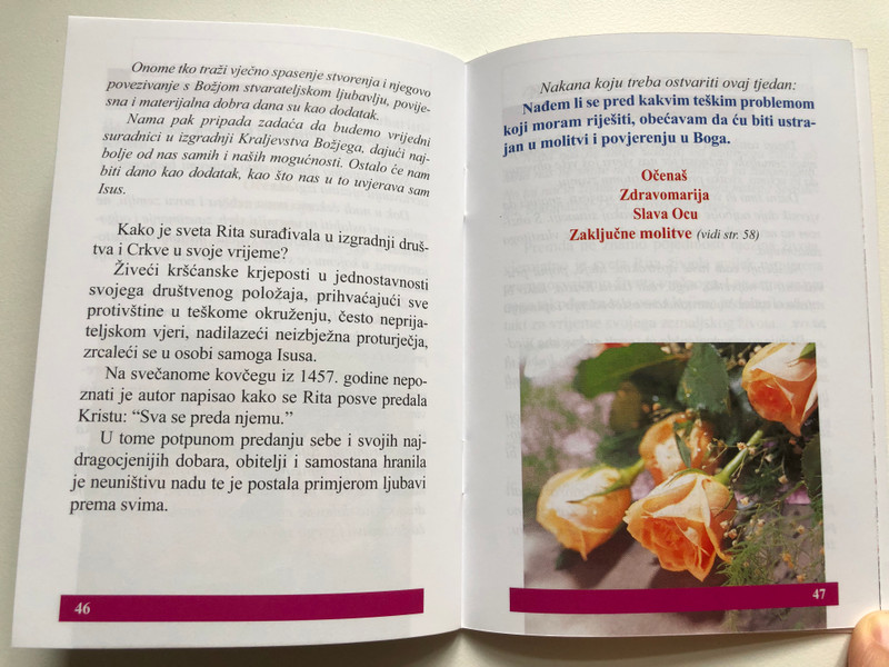 15 četvrtaka sv. Rite / Hosana / Croatian edition of I Quindici Giovedi di Santa Ria / Croatian language Catholic prayer book / Hosana Knjiga 4. 2nd edition / Verbum d.o.o / Petar Balta (9789532353747)