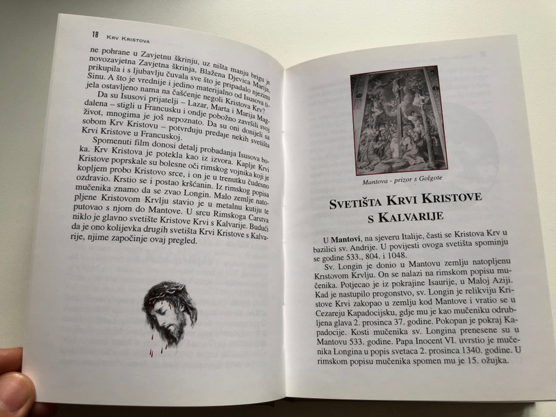 Krv Kristova - Svetišta Krvi Kristove by Fra Bogdan Cvetković / Sion d.o.o 2005 / Hardcover / Croatian Catholic book about simbols and foreshadows of Christ's blood (9789530035492)