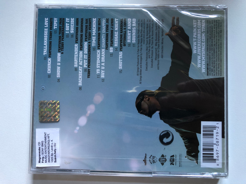 T-Pain – Epiphany / Includes The #1 Hit ''Buy U A Drank (Shawty Snappin')'' & ''Bartender'', Appearances By Akon, Yung Joc, Shawnna, Cham & Kardinal Offishall / Nappy Boy Entertainment Audio CD 2007 / 88697087192
