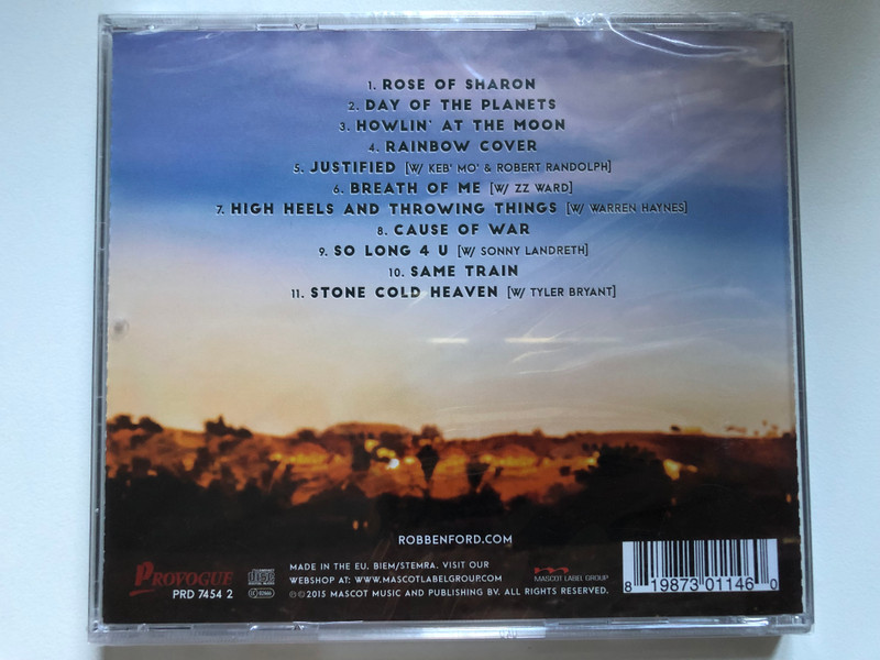 Robben Ford – Into The Sun / New Studio Album By Robben Ford With Guest Performances By: Warren Haynes, ZZ Ward, Keb' Mo', Robert Randolph, Sonny Landreth, Tyler Bryant / Provogue Audio CD 2015 / PRD 7454 2