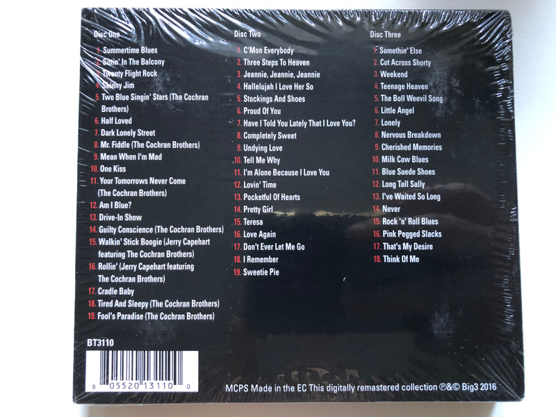 Eddie Cochran – The Absolutely Essential Collection 3 CD Collection / Big3 3x Audio CD 2016 / BT3110
