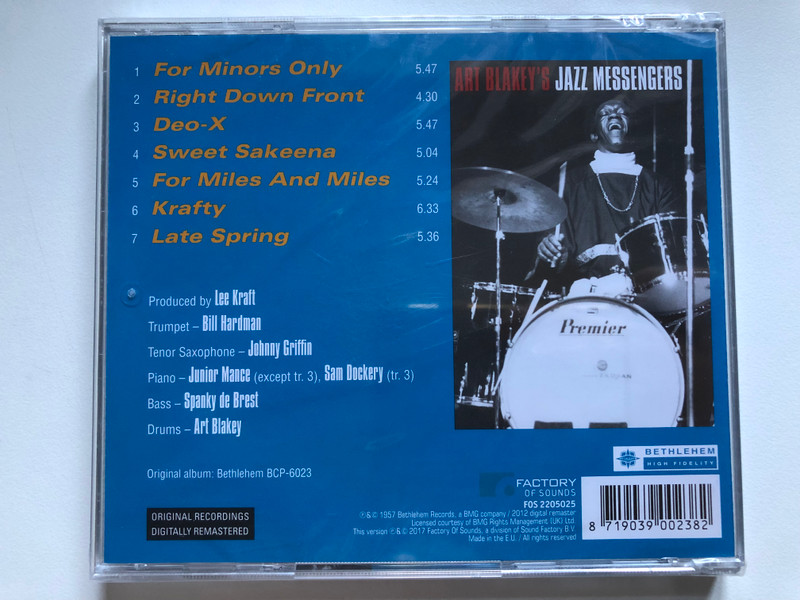 Hard Drive - Art Blakey's Jazz Messengers / Out Of This World... And The Next World Too / Factory Of Sounds Audio CD 2017 / FOS 2205025