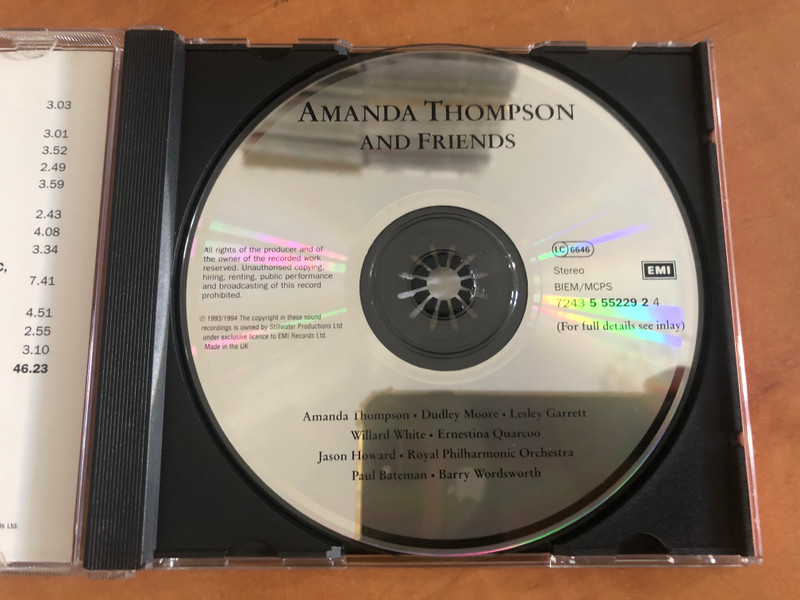 Amanda Thompson and friends / Dudley Moore, Lesley Garrett and others / As Seen On BBC TV's ''That's Life'' / EMI Audio CD 1994 Stereo / CDC 5 55229 2