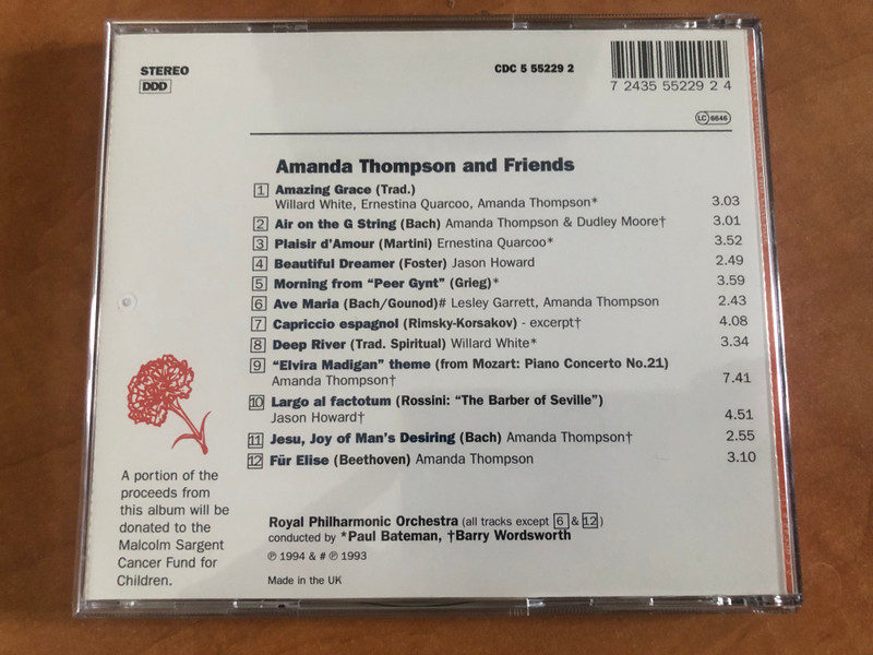 Amanda Thompson and friends / Dudley Moore, Lesley Garrett and others / As Seen On BBC TV's ''That's Life'' / EMI Audio CD 1994 Stereo / CDC 5 55229 2