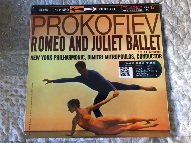 Prokofiev - Romeo And Juliet Ballet Op. 64 (Excerpts) / New York Philharmonic, Dimitri Mitropoulos (conductor) / Columbia Masterworks LP Stereo / MS 6023