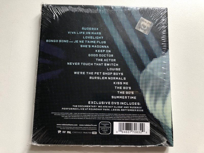 Robbie Williams – Rudebox / Chrysalis Audio CD + DVD Video 2006 / 00946 3770632 9