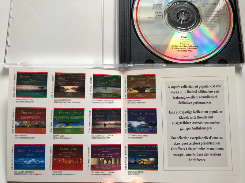 Verdi - Nabucco (Highlights / Extraits / Querschnitt) / Manuguerra, Scotto, Ghiaurov, Obraztsova, Luchetti, Ambrosian Opera Chorus, Philharmonia Orchestra, Muti / EMI Classics Audio CD Stereo / CDZ 4 79547 2 