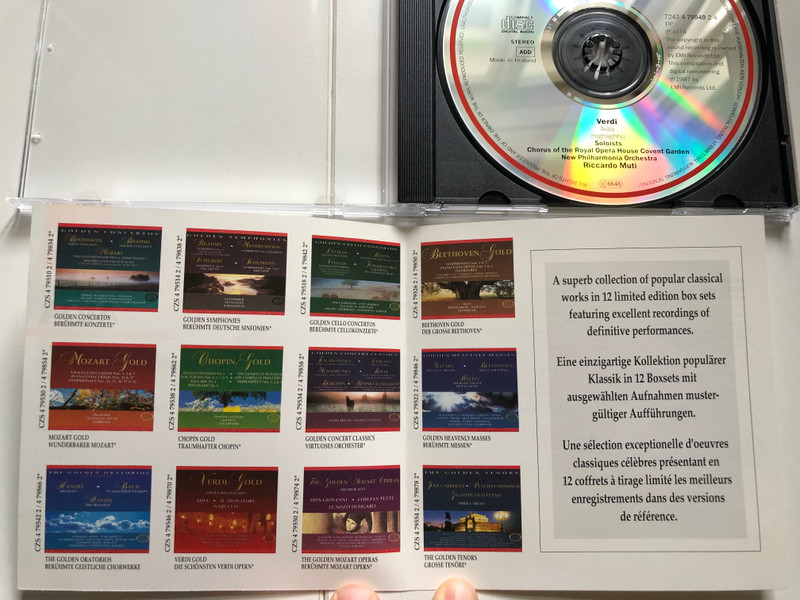 Verdi - Aida (Highlights / Extraits / Querschnitt) / Caballé, Domingo, Cossotto, Ghiaurov, Cappuccilli, Chorus Of The Royal Opera Covent Garden, New Philharmonia Orchestra, Muti / EMI Classics Audio CD 1987 Stereo / CDZ 4 79549 2