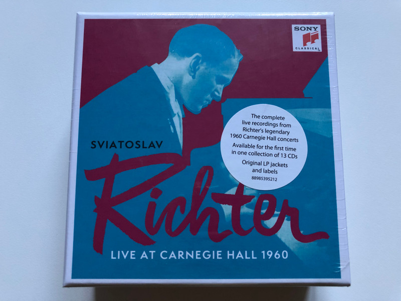 Sviatoslav Richter – Live At Carnegie Hall 1960 / The complete live recordings from Richter's legendary 1960 Carnegie Hall concerts. Available for the first time in one collection of 13 CDs. / Sony Classical 13x Audio CD 2017 Box Set / 88985395212