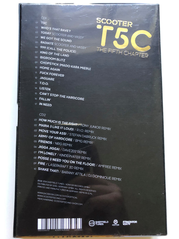 Scooter – The Fifth Chapter (Strictly Limited Deluxe Box) / + Bonus CD Feat. New Remixes Of Scooter's Greatest Hits + Sticker-Set + Exclusive Shout Box With 16 Original H. P. Shouts / Sheffield Tunes 2x Audio CD 2014 Box Set / 1063534STU (4250117635343)