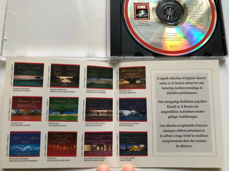 Beethoven - Overtures / Leonore 1-3; Fidelio; Konig Stephan; Coriolan; Die Weihe des Hauses / EMI Studio 1990 Stereo / CDZ 4 79529 2