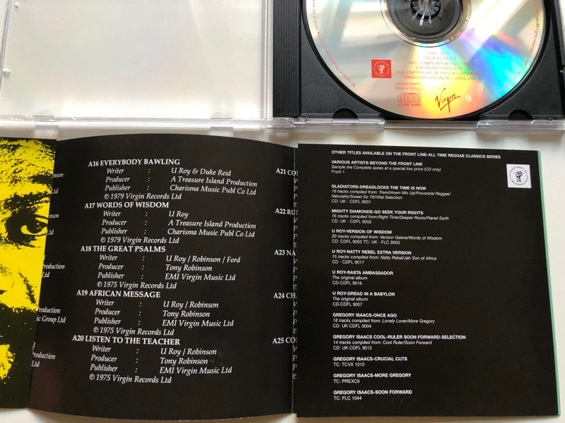 U Roy – Original DJ / Front Line Audio CD 1995 / CDFL 9020