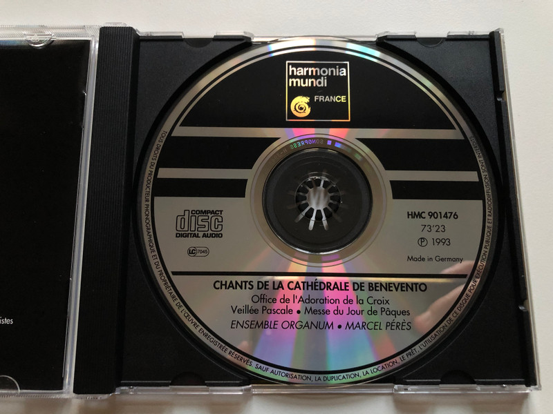 Chants De La Cathédrale De Benevento - Semaine Sainte & Pâques (Holy Week & Easter) / Ensemble Organum, Marcel Pérès / Harmonia Mundi Audio CD 1993 / HMC 901476
