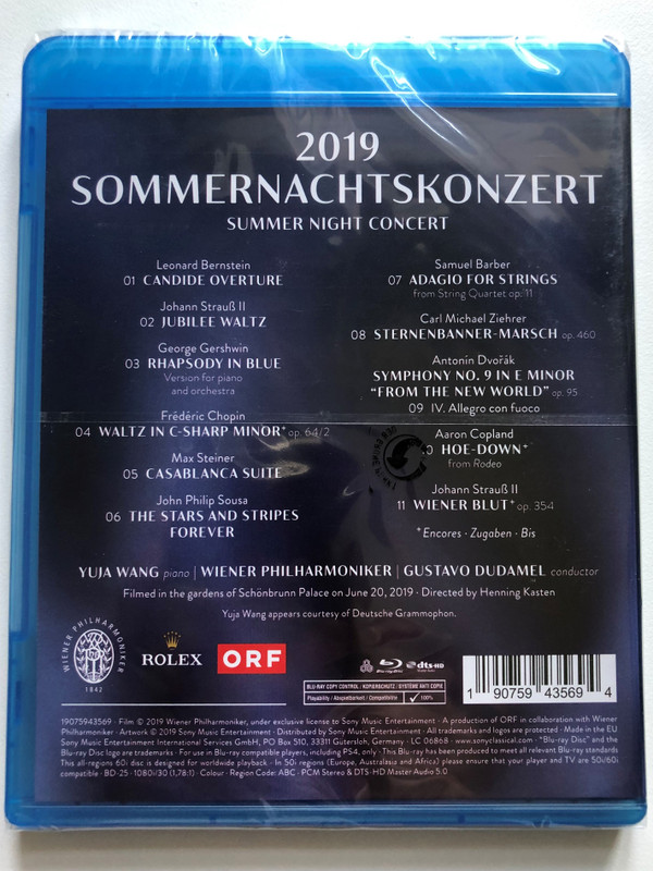Wiener Philharmoniker, Gustavo Dudamel, Yuja Wang - 2019 Sommernachts Konzert = Summer Night Concert / As seen on TV The World's biggest annual classical open-air concert / Sony Classical Blu-ray Disc 2019 / 19075943569