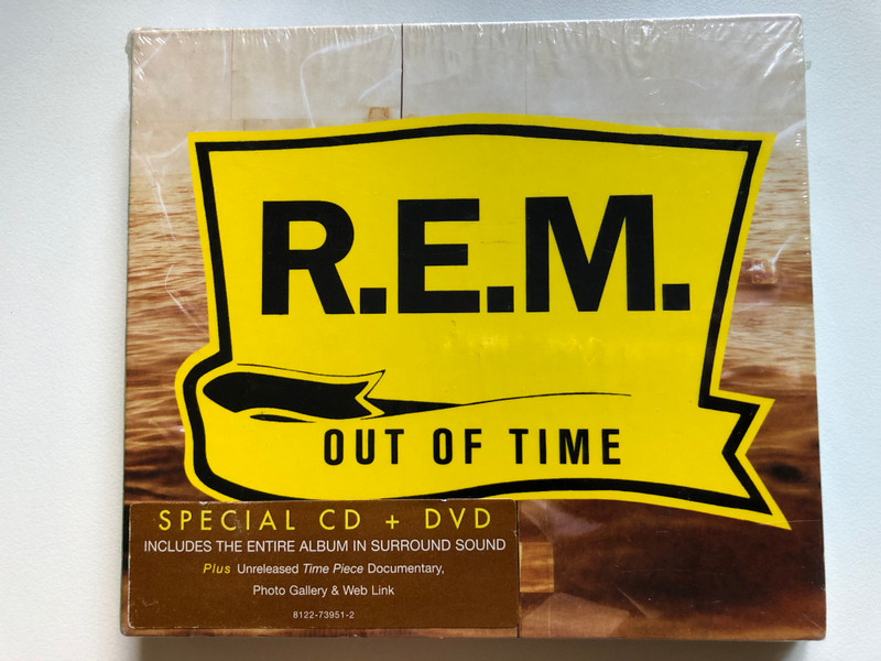 R.E.M. – Out Of Time / Special CD + DVD, Includes The Entire Album In Surround Sound. Plus Unreleased Tine Piece Documentary, Photo Gallery & Web Link / Warner Bros. Records Audio CD + DVD 2005 / 8122-73951-2 