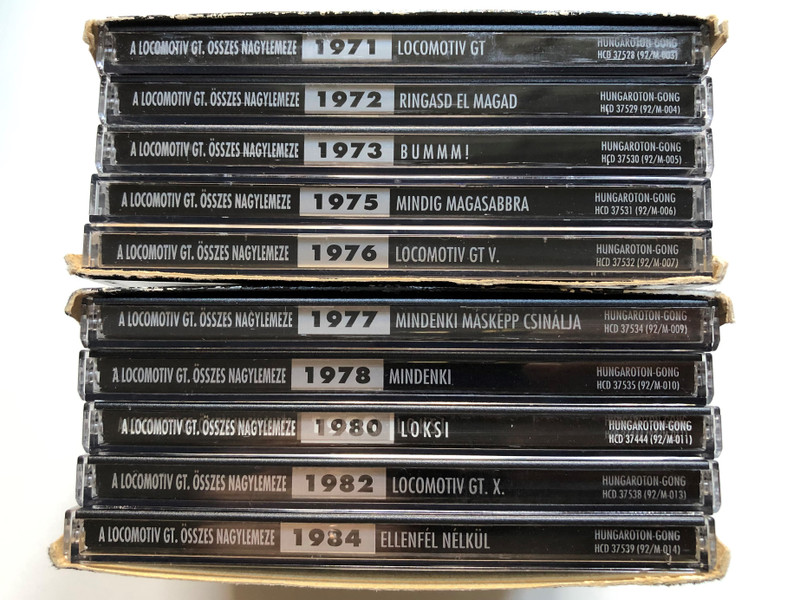  A Locomotiv GT. Összes Nagylemeze I. + Locomotiv GT – A Locomotiv GT. Összes Nagylemeze II. / Mega 2x Box Set, 5x Audio CD + 5x Audio CD 1992 / HCD 37630, HCD 37631