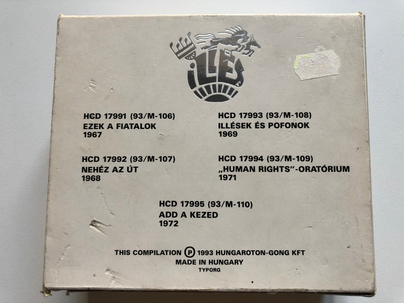 Az Illes Egyuttes Osszes Nagylemeze / Hungaroton-Gong 5x Audio CD 1993, Box Set / HCD 37705