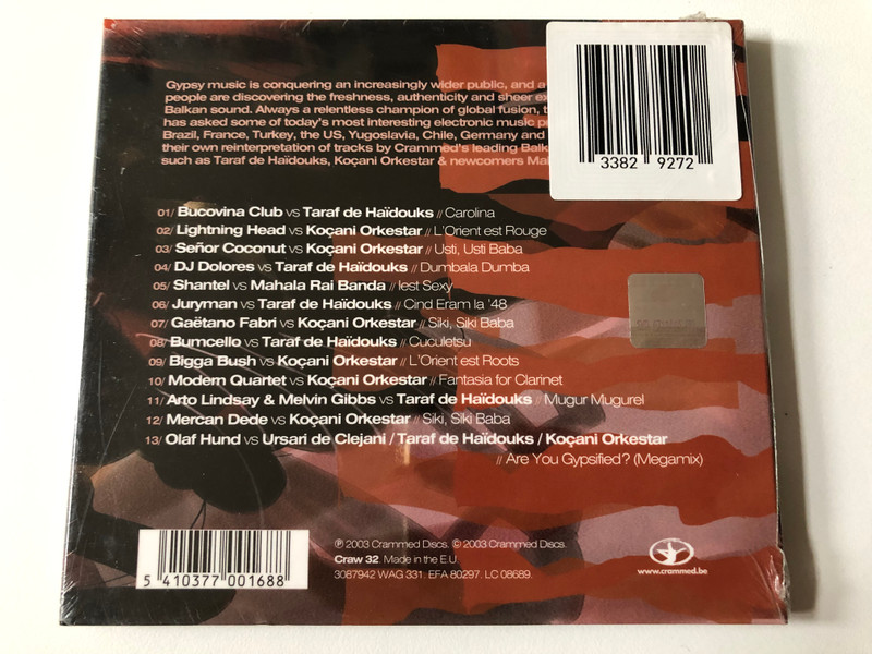 Electric Gypsyland / Taraf de Haidouks and other Balkan Gypsy bands revisited by electronic music producers from around the globe / Crammed Discs Audio CD 2003 / Craw 32 