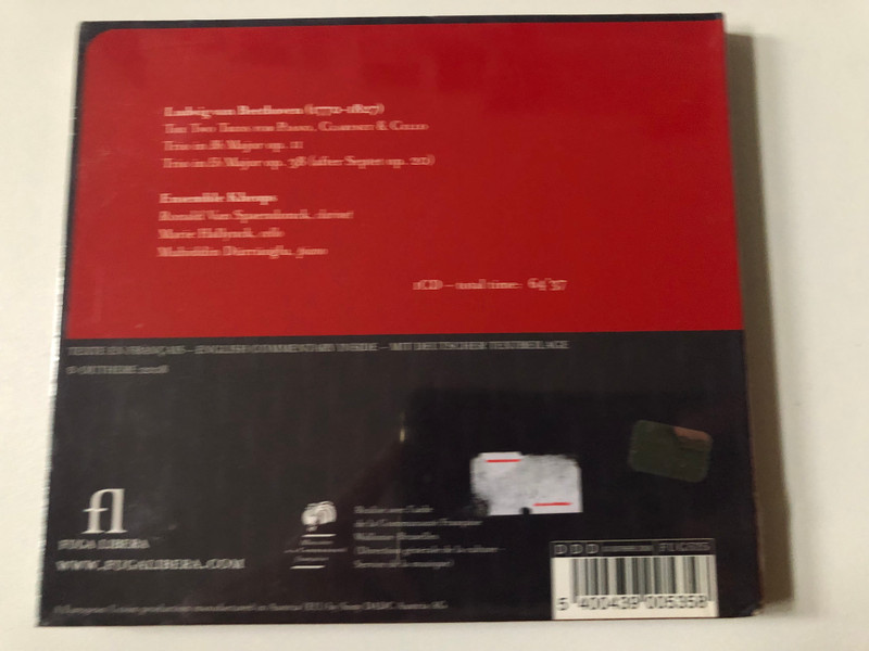 Ludwig van Beethoven - The Two Trios For Piano, Clarinet & Cello - Ensemble Kheops / Ronald Van Spaendonck, Marie Hallynck & Muhiddin Durruoglu / Fuga Libera Audio CD 2008 / FUG535