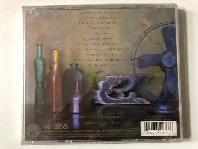 Bonnie Raitt – Souls Alike / the NEW album featuring the hit single ''I Will Not Be Broken'', Get a TARGET bonus download of 'True Love Is Hard To Find' / Capitol Records Audio CD 2005 / CDP 0946 3 35516 2 6