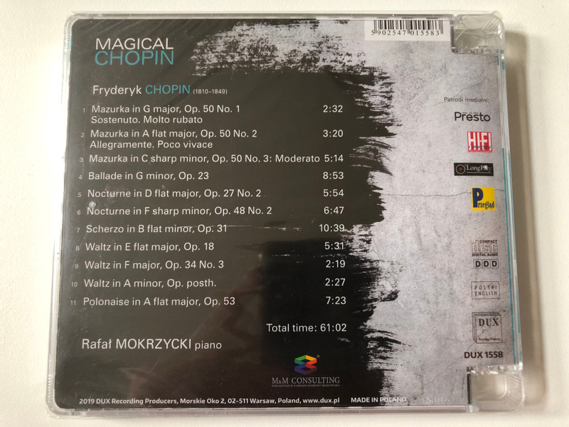 Magical Chopin - Rafael Mokrzycki (piano) / DUX Recording Producers Audio CD 2019 / DUX 1558